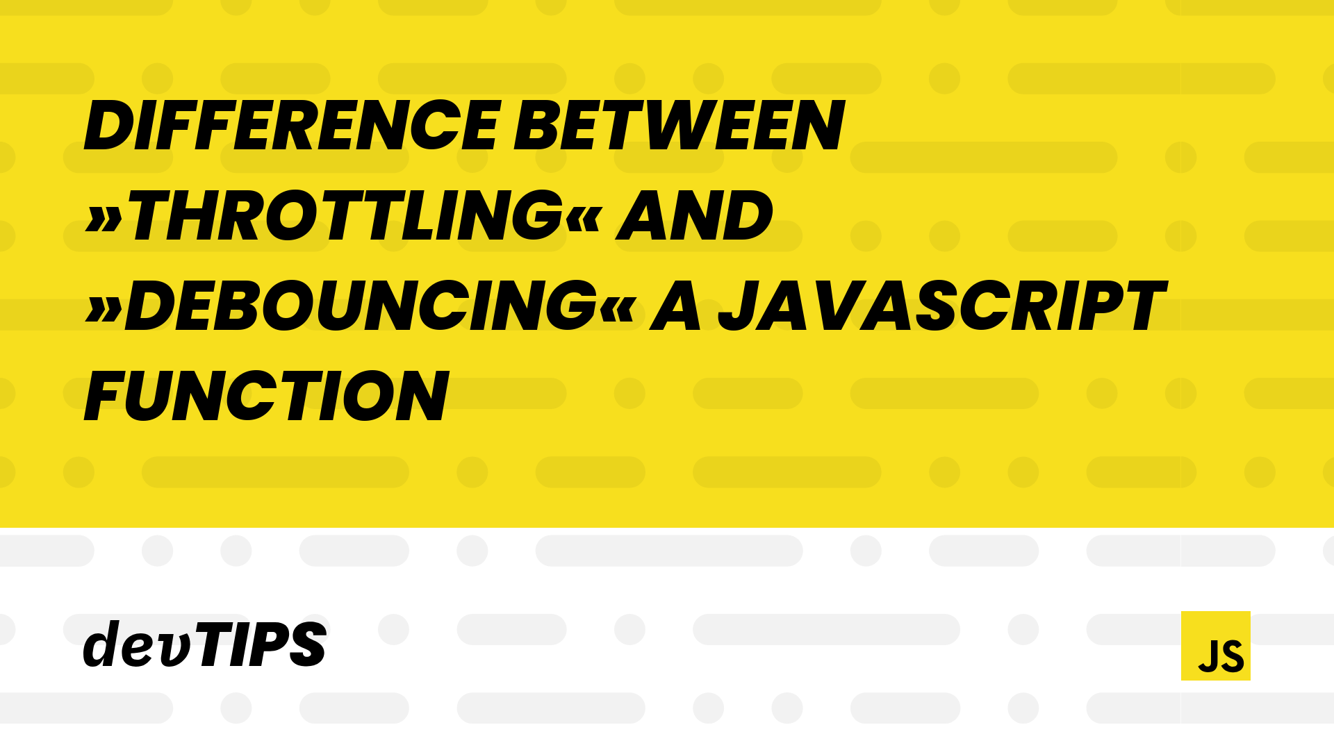 Difference between »throttling« and »debouncing« a JavaScript function